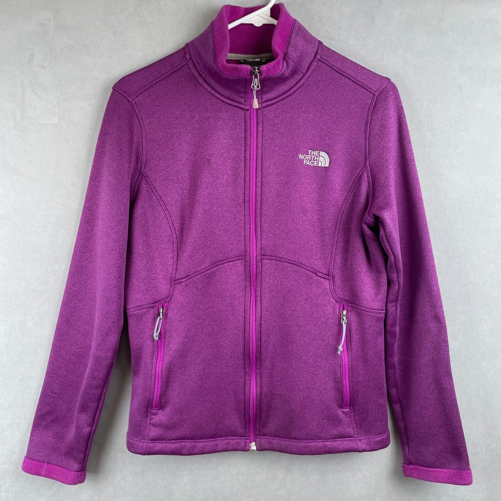 The North Face Agave Purple Full Zip Fleece Jacket Mock Neck Cozy Gorpcore Wmn M